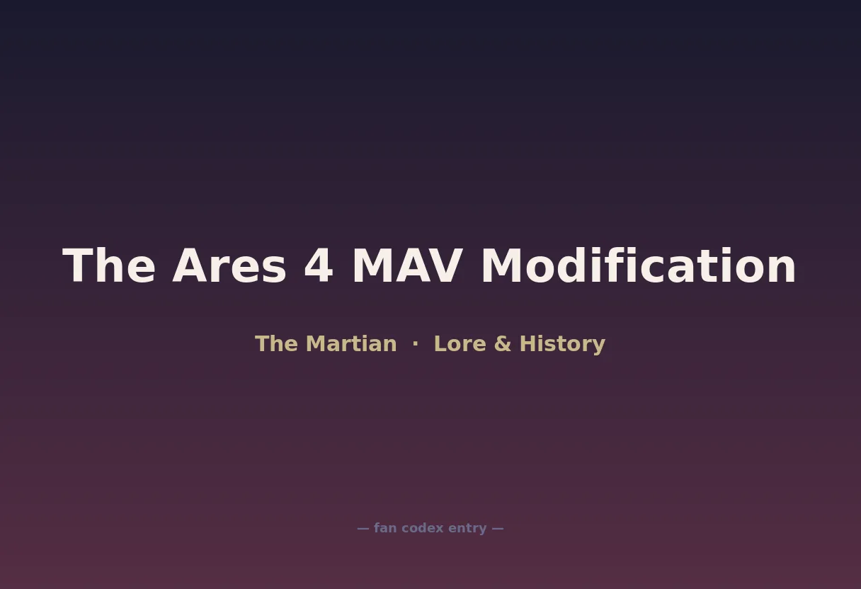 The Ares 4 MAV Modification