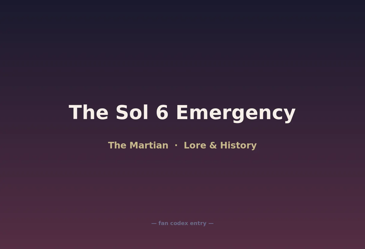 The Sol 6 Emergency