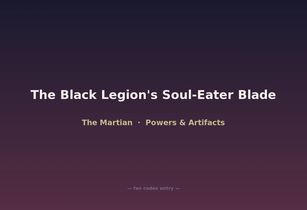 The Black Legion's Soul-Eater Blade
