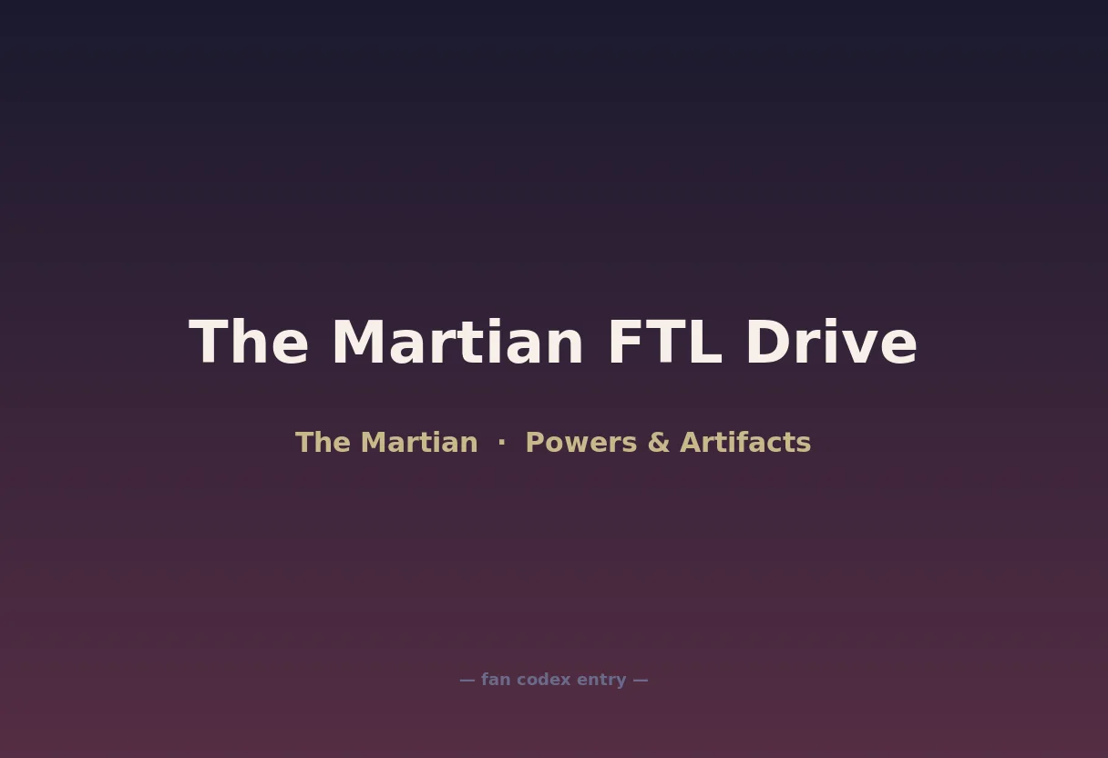 The Martian FTL Drive