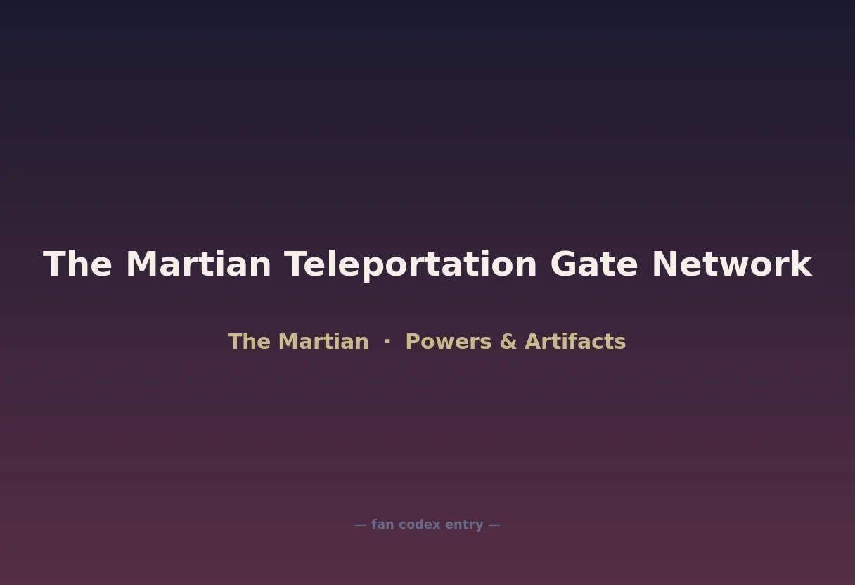 The Martian Teleportation Gate Network