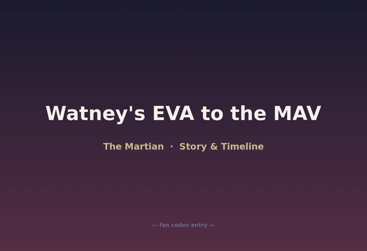Watney's EVA to the MAV