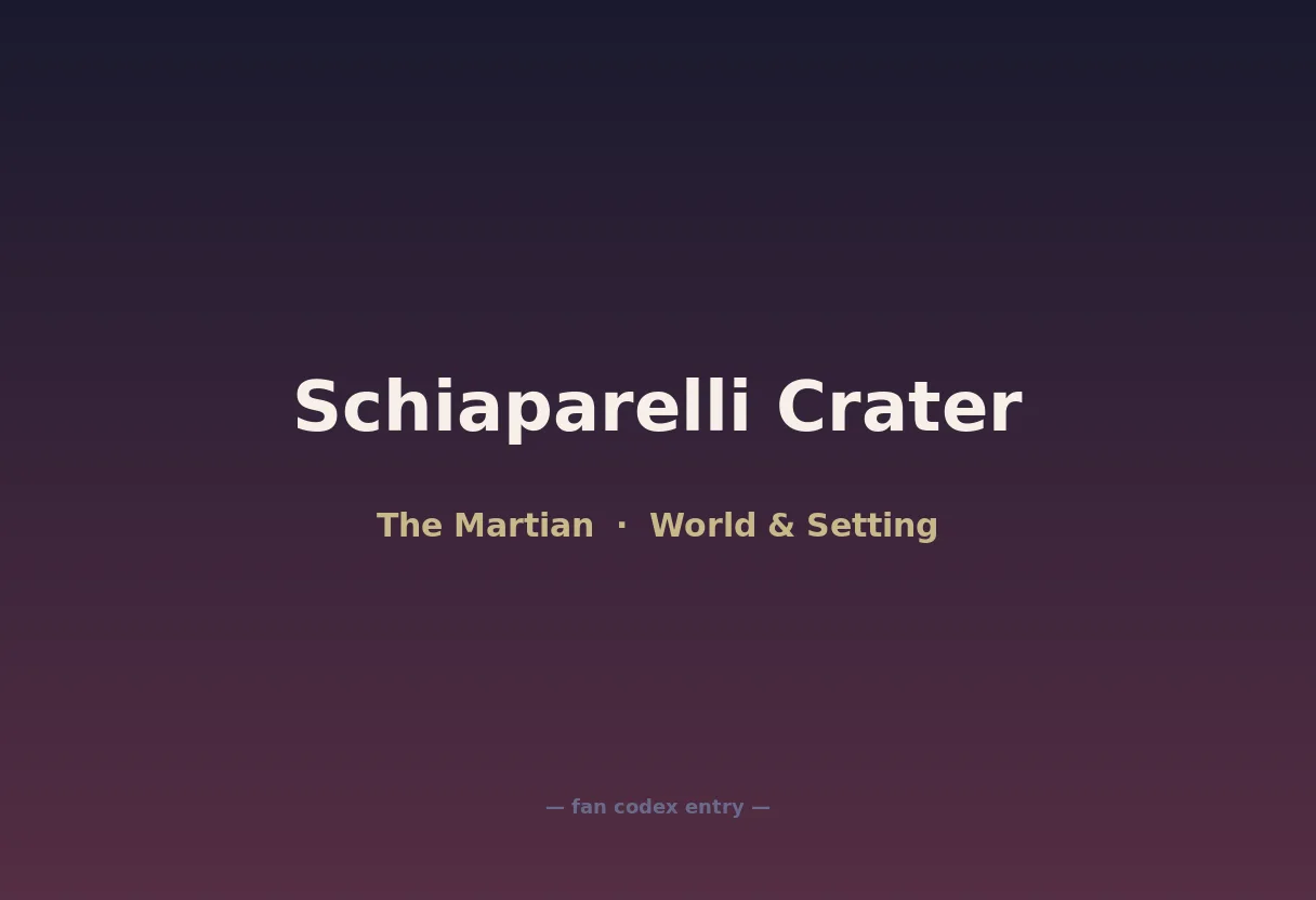 Schiaparelli Crater
